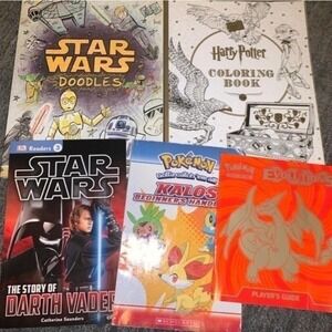 Doodle coloring books bundle‎ - Star Wars, Pokémon, Harry Potter, and Exoplanets